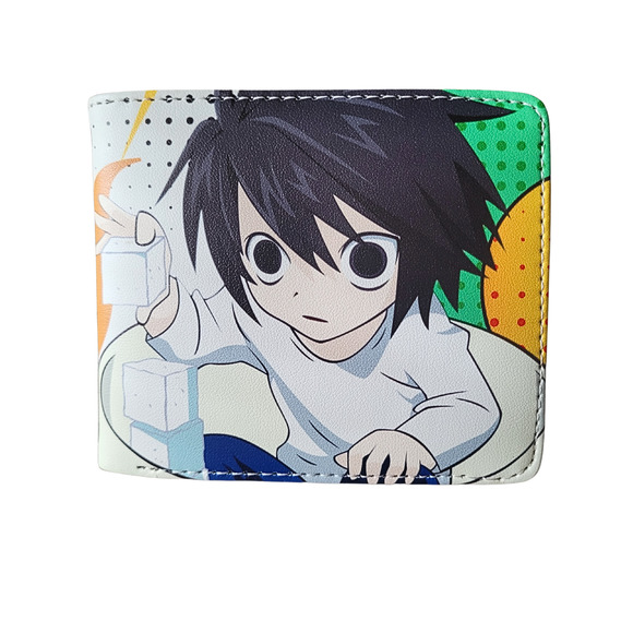 Best and popular Japanese Anime Death Note L One Size Leather Purse White Wallet - Picture 1 of 3